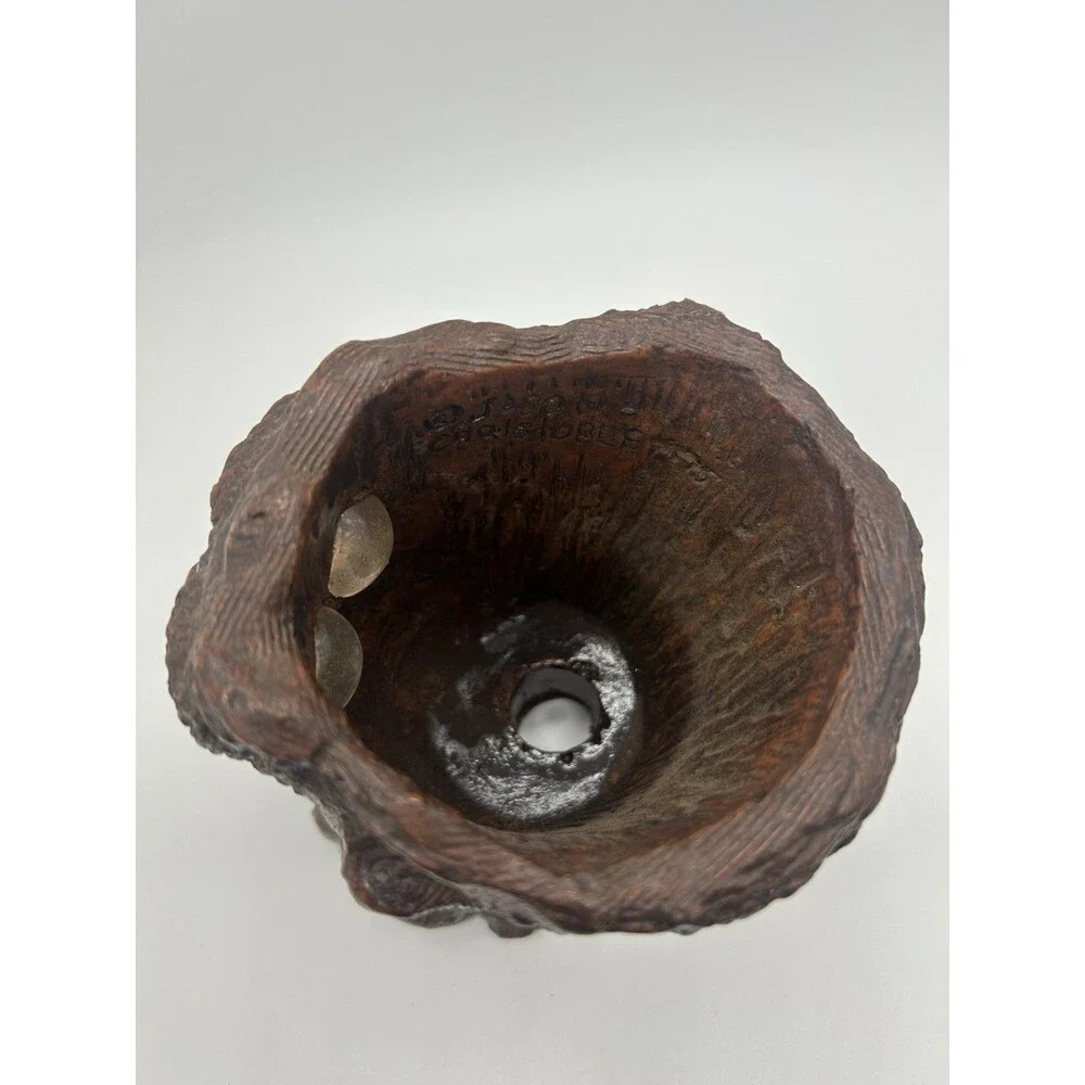 Vtg Jason Christoble Matchless Grove Tree‎ Wizard Glass Eye Candle Holder 1975